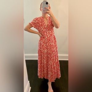 Zara floral print dress midi length